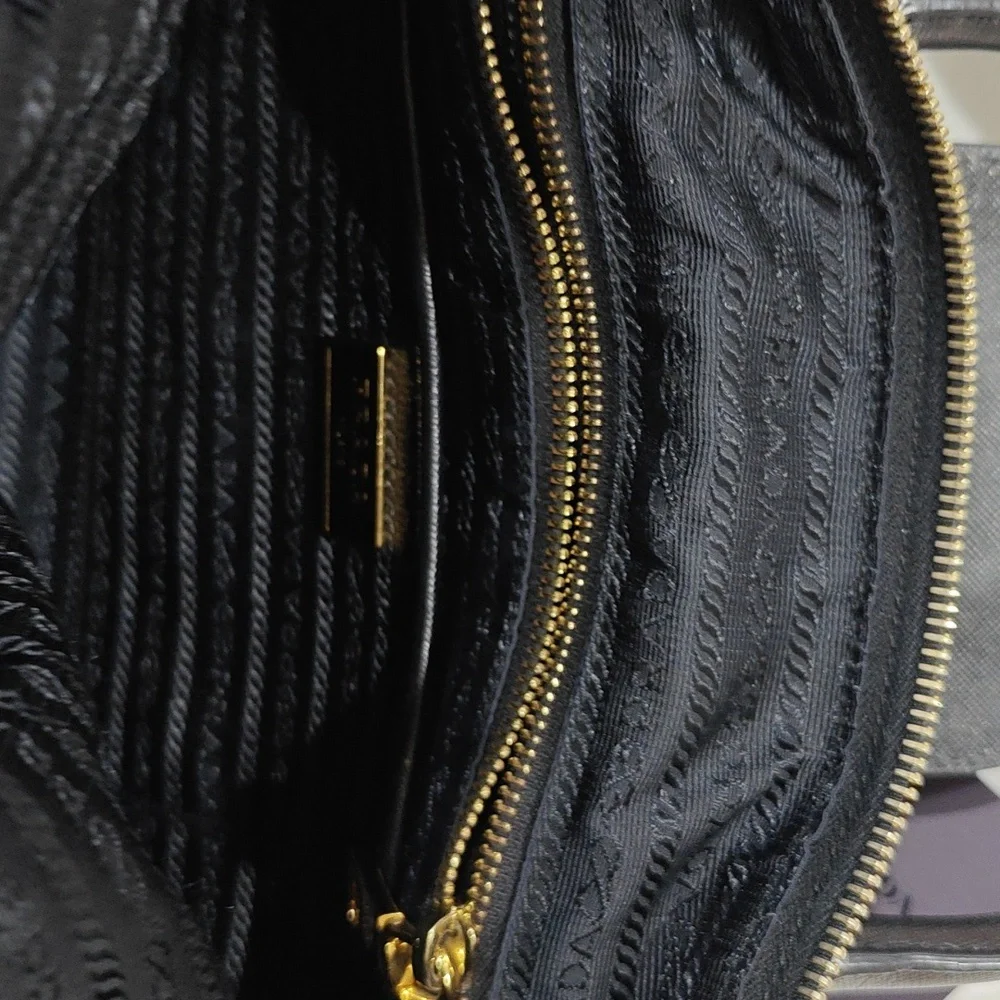 Prada Black Nylon Satchel with Gold Hardware - Picture 10 of 16